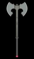 Fullcolor Medieval Axe Vector Weapon. Vector Hand Drawn Illustration Isolated On Black Background.