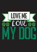 TYPOGRAPHY AND VINTAGE DOG T SHIRT DESIGN vector