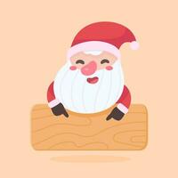 Santa Claus and gift boxes Christmas card decorative elements vector