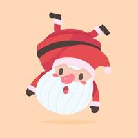 Santa Claus and gift boxes Christmas card decorative elements vector