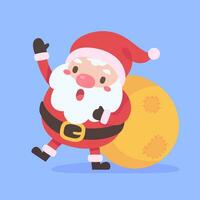 Papa Noel claus y regalo cajas Navidad tarjeta decorativo elementos vector