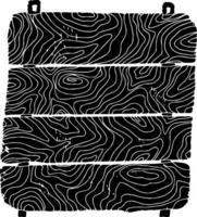 a black and white drawing of a wood plank vector