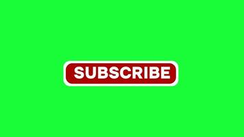 Animation Subscribe Button Smooth on Green Screen suitable for your video