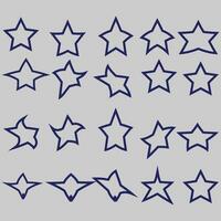 Star icons vector set