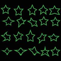 Star icons vector set