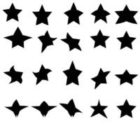 Star icons vector set