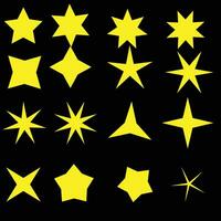 conjunto de vectores de iconos de estrellas