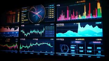 Financial Data Analysis. Charts, Reports, and Graphs Representing Insights photo