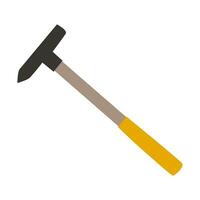 cartoon style colored hammer on white background vector