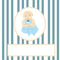 children background with a small boy in blue color vector