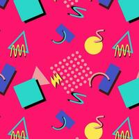 geometry pattern memphis on a pink background vector