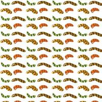 seamless pattern of candy worms sweet of zombie vector