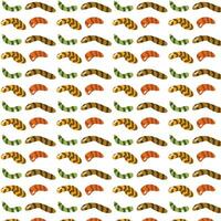 seamless pattern of candy worms sweet of zombie vector