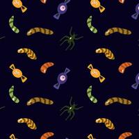 seamless pattern of Halloween with candy eye balls vector