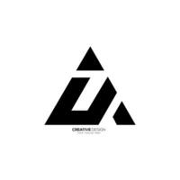 Modern letter Ua with unique triangle abstract flat monogram logo concept vector