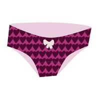 heart printed panties reusable on white background vector