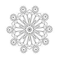 round pattern or mandala ornament for meditation vector