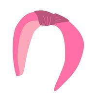 headband in bright pink color in hand drawn style vector