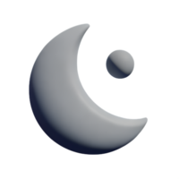 Luna fase 3d interpretazione icona illustrazione png