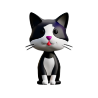 cat 3d rendering icon illustration png