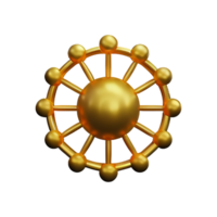 Gold Mandala 3d Rendern Symbol Illustration png