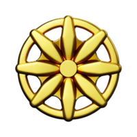 gold mandala 3d rendering icon illustration png