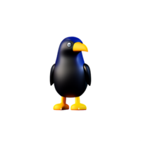 raven 3d rendering icon illustration png