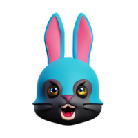 lapin oreilles 3d le rendu icône illustration png