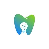 Lamp Dental Logo Vector Design Template