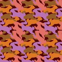 pattern with the silhouette of a jumping hare vector