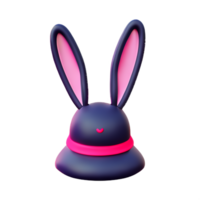 bunny ears 3d rendering icon illustration png