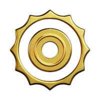 goud mandala 3d renderen icoon illustratie png