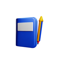 dagboek 3d renderen icoon illustratie png