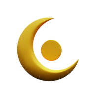 Mond Phase 3d Rendern Symbol Illustration png