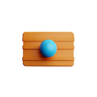 wooden board 3d rendering icon illustration png