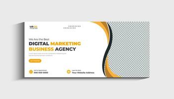 Digital Marketing Agency Social Media Cover and Web Banner Template vector