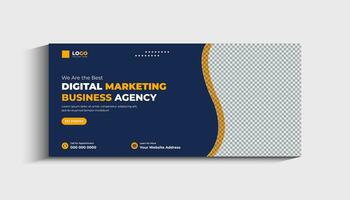 Digital Marketing Agency Social Media Cover and Web Banner Template vector
