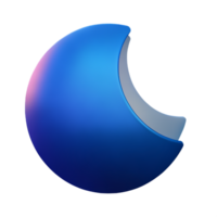 Luna fase 3d interpretazione icona illustrazione png