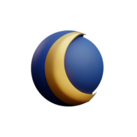 moon phase 3d rendering icon illustration png