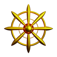 Gold Mandala 3d Rendern Symbol Illustration png