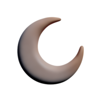 Luna fase 3d interpretazione icona illustrazione png