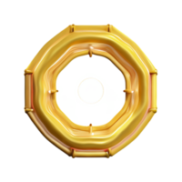 gold mandala 3d rendering icon illustration png