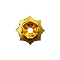 ouro mandala 3d Renderização ícone ilustração png