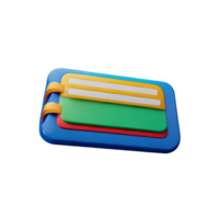 dagboek 3d renderen icoon illustratie png