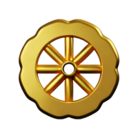 guld mandala 3d tolkning ikon illustration png