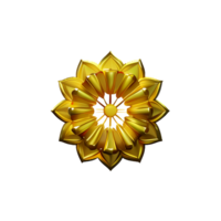 guld mandala 3d tolkning ikon illustration png