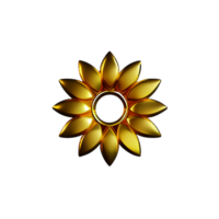 gold mandala 3d rendering icon illustration png