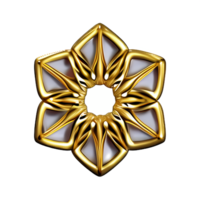 oro mandala 3d representación icono ilustración png