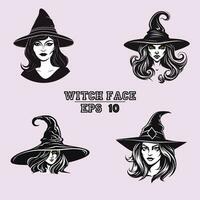 Four Witches, A Mysterious Gathering in Monochrome vector