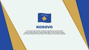 Kosovo Flag Abstract Background Design Template. Kosovo Independence Day Banner Cartoon Vector Illustration. Kosovo Flag